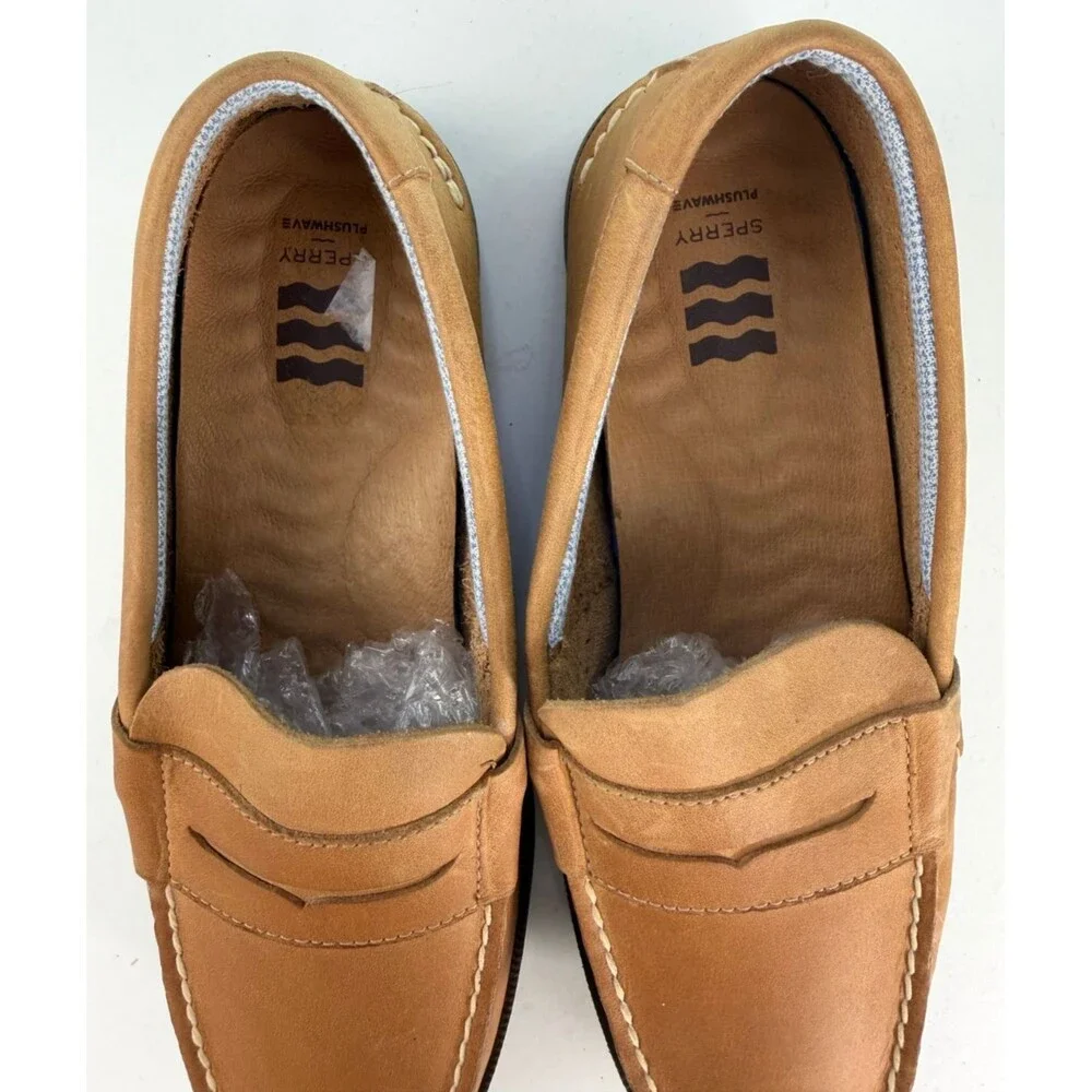 Sperry Top Sider Men's Penny Loafers Boat Shoes Size 8 M Leather Tan